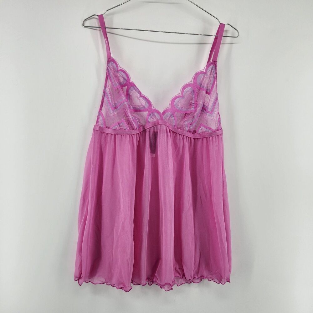Adore Me Women's XL Pink Amorata Babydoll Top NWT‎
